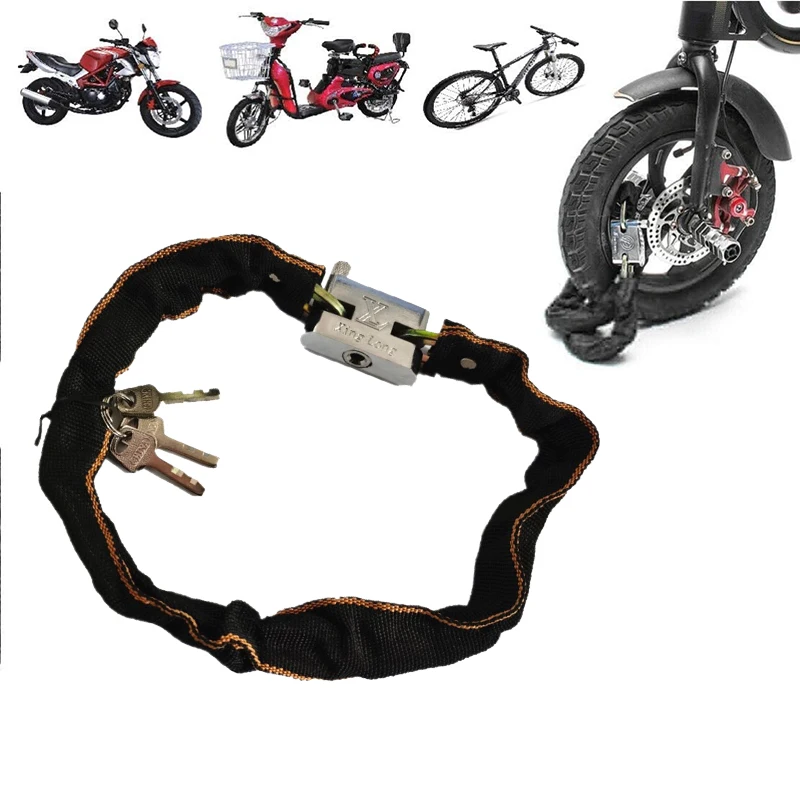 Bike Lock,Bicycle Motorcycle Chain Lock, High Security Bicycle Lock ,Anti-Theft Bike Chain Lock,800mm