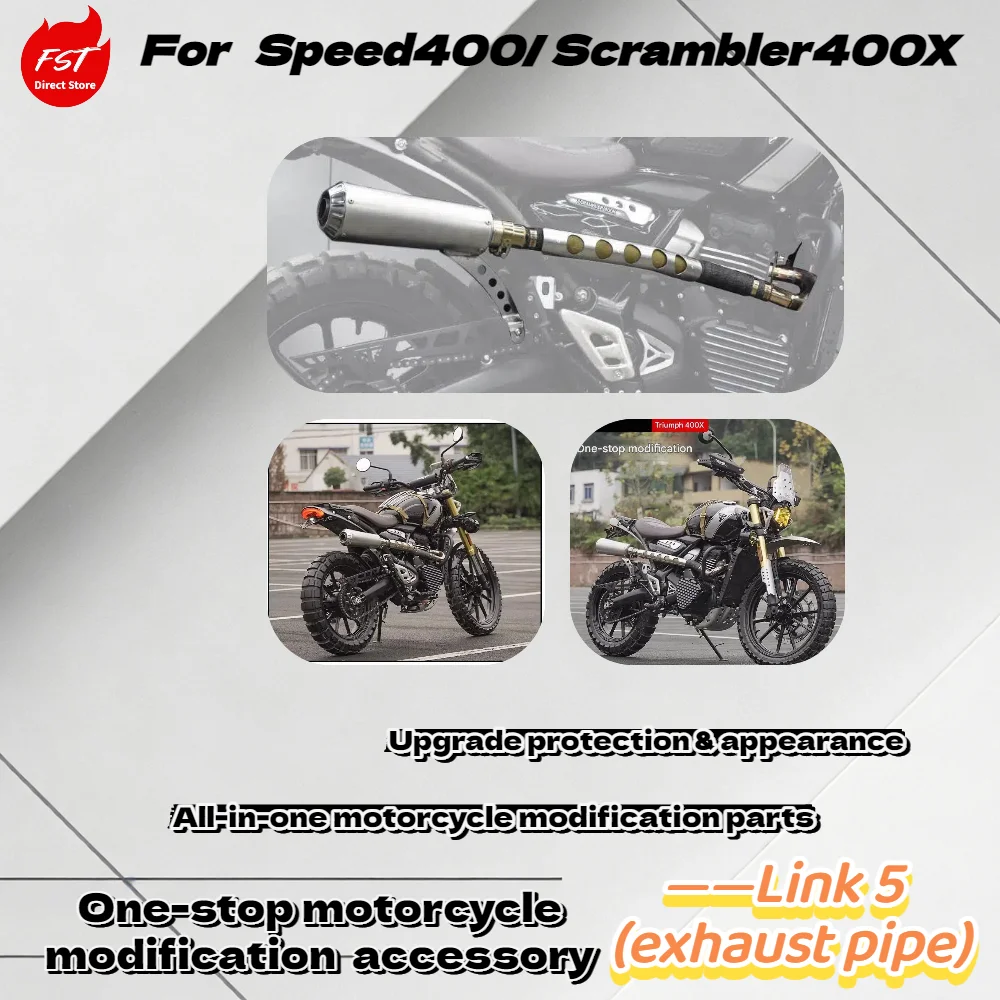 

Антикоррозийная выхлопная система для мотоциклов Speed400 Scrambler400X: улучшенный звук, простая установка, аксессуары для кастомных мотоциклов