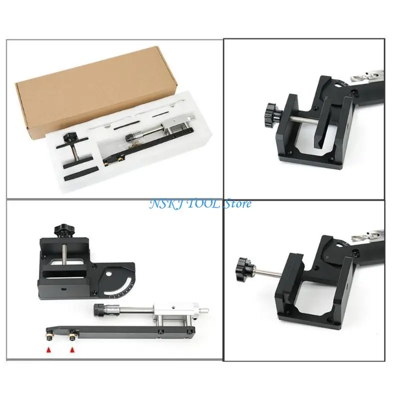 

L8RC Adjustable Round Rod Punching Locator 0-60 Degree For Wooden Coat Rack Woodworking Round Pipe Hole