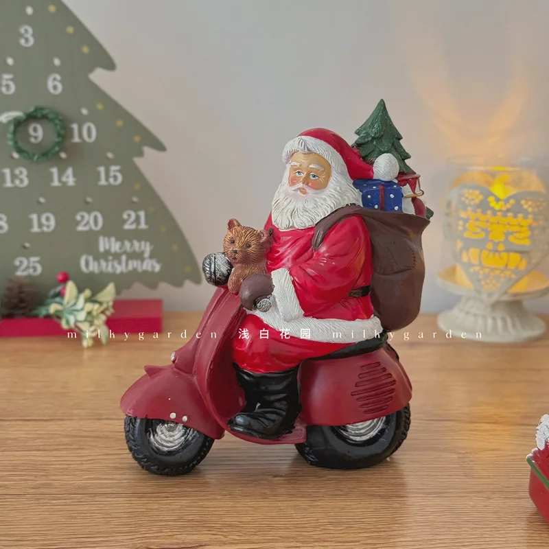 جو عيد الميلاد حصان خشبي كبار سانتا كلوز قطار هدية عيد الميلاد عرض فوز الديكور مول الحلي الزخرفية #2