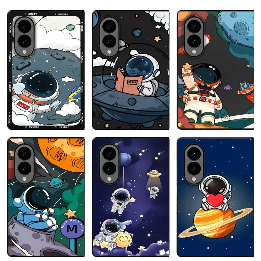 Cute Astronaut Print Phone Capa Case for Samsung Galaxy ZFold Wide Z Fold8 Wide ZFold8 Z Fold 8
