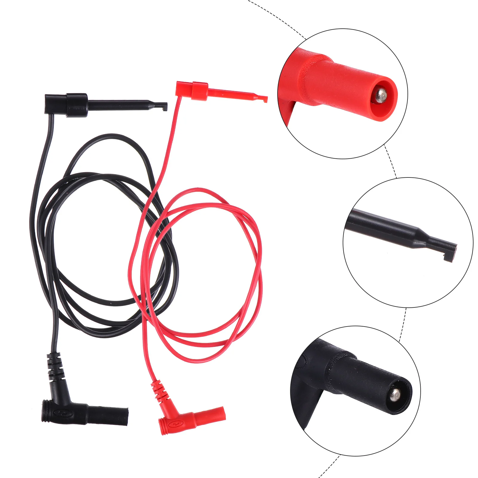 2 قطعة موصلات اختبار الرقمية المتعددة الكهربائية اختبار التحقيق عدة عالية الجودة النحاس مقاطع المنتزع الصغيرة الراحة قبضة مقاومة للحرارة #5