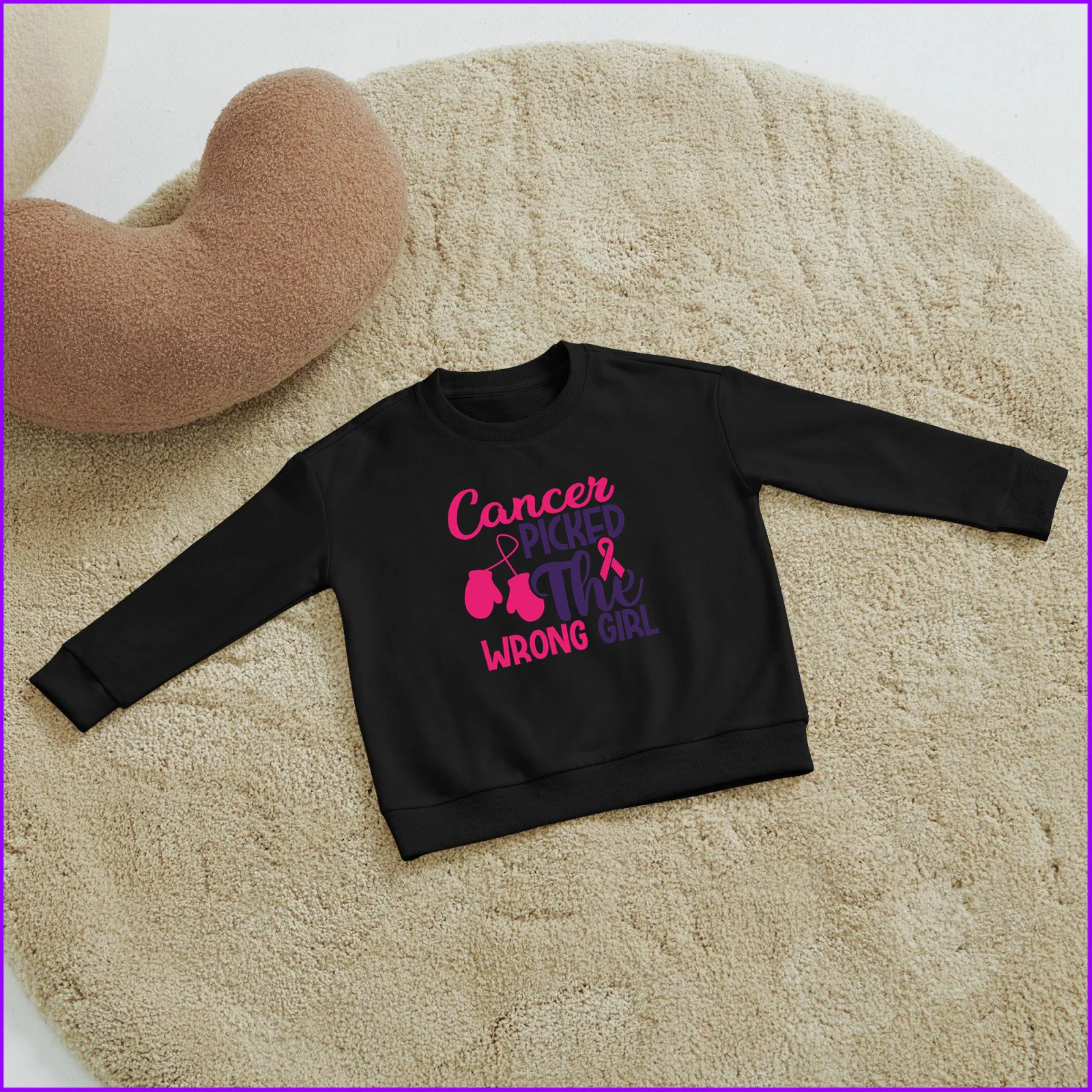 Cancer Picked The Wrong Girl Sja1887 Kids Boys Girls Hoodies Sweatshirts Children'S Baby Clothes Hoodies Clothing Sweatshirts To