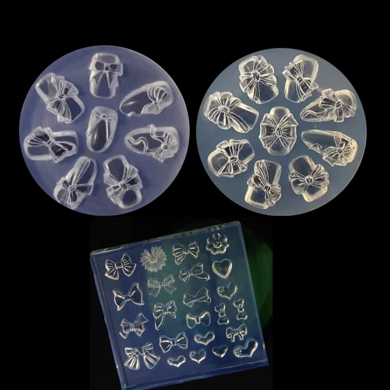 

Bow-Tie 3d Carving Silicone Nail Mold Template Stamper DIY Manicure Decoration Nailart Tools