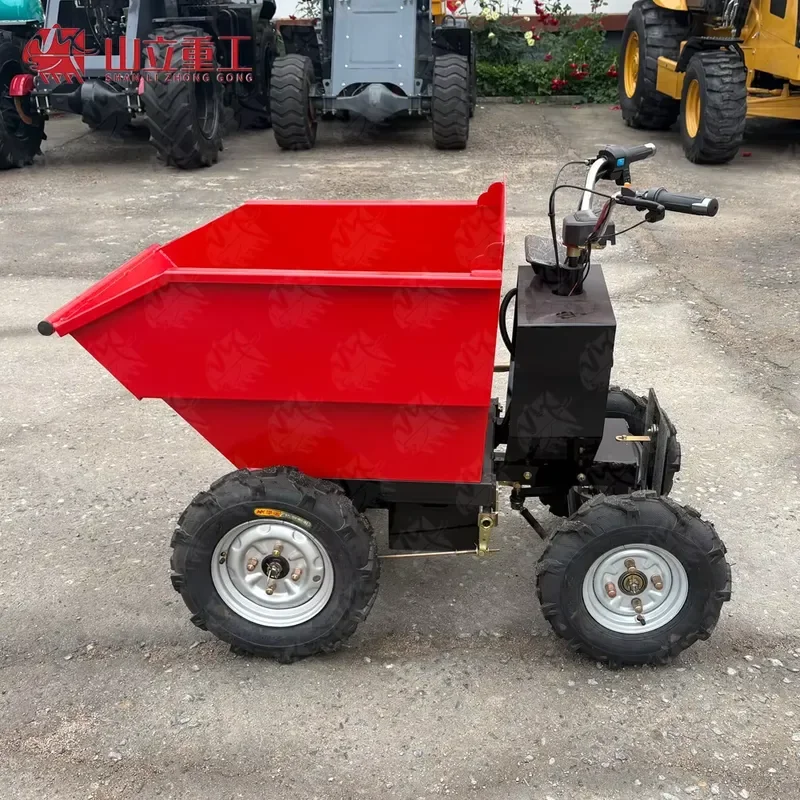 400 kg load steel body electric mini dump truck, hydraulic tipping bucket small electric dump truck, suitable for