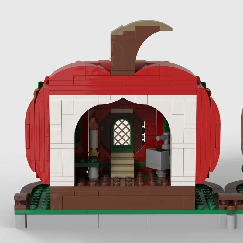 851pcs MOC Apple House Building Blocks Christmas Gift Birthday STEM Educational Inspires Unlimited Creativity For Families view 3