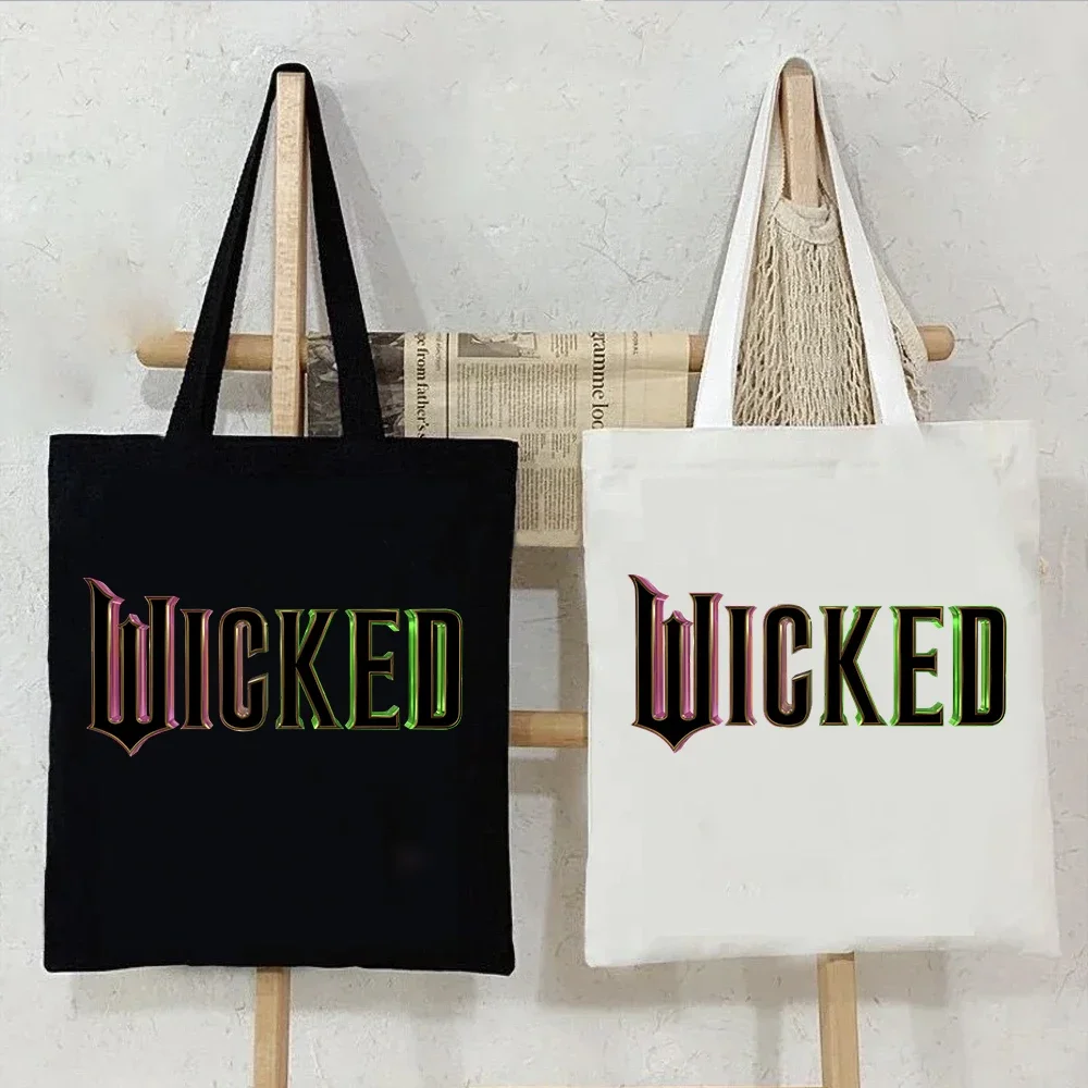 Wicked Canvas Bag for Women Shopper Handbags Reusable Shoulder Tote Bag Shopping Bag Tote Bags