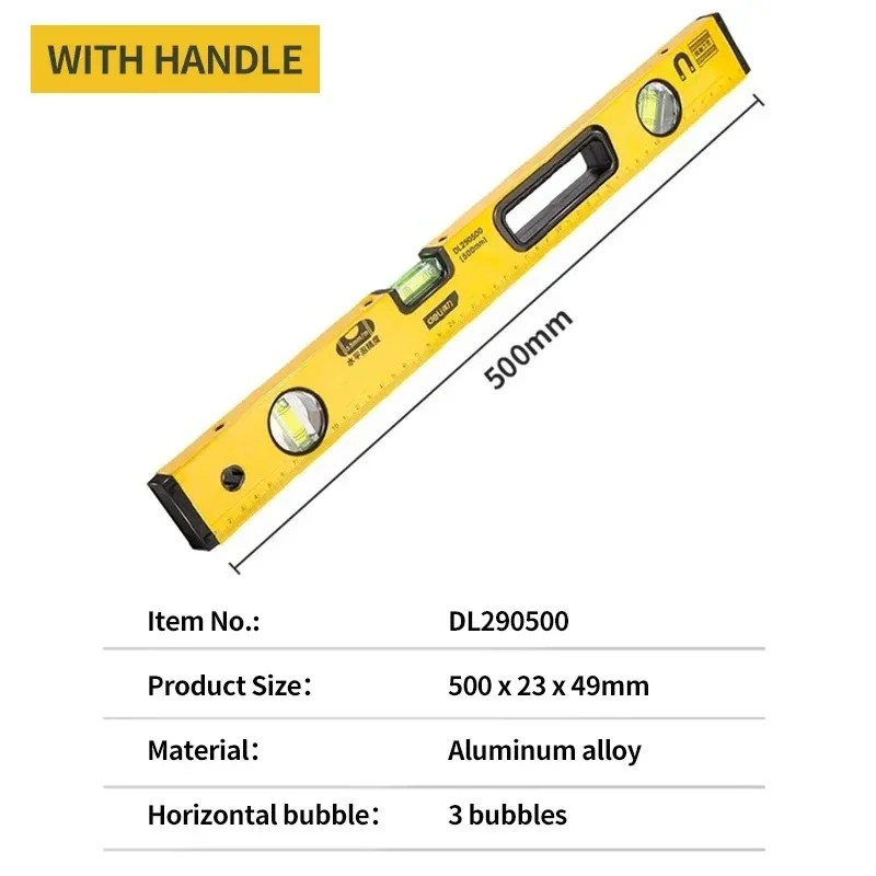 High Precision Spirit Level Magnetic High Bearing Ruler Lever Bubbles Rustproof Horizontal Ruler Spirit Level Balance Ruler image 5