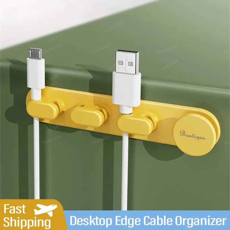 Desktop Rand Kabel Clips Kabel Organizer Management Bett Tisch Seite Draht Halter USB Ladekabel Klemme Linie Feste Clips Schnalle