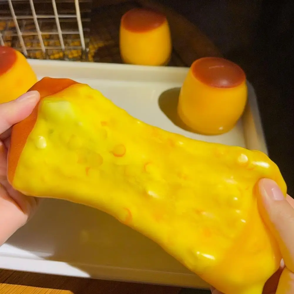 Pudding Squeeze Toy Food Shaped Soft Sensory Stress Reliever Slow Rebound Relaxation Toy