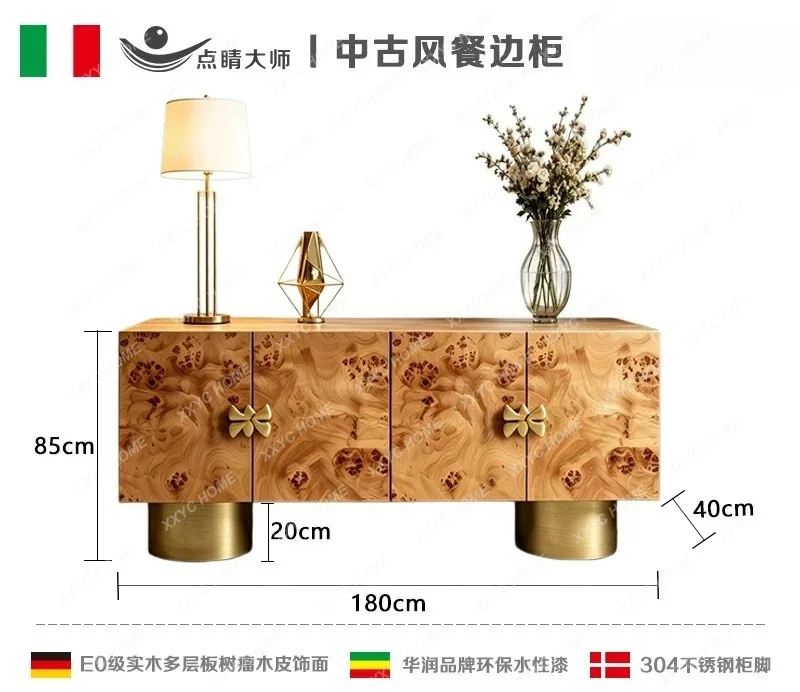 XX  decoration antique foyer entrance cabinet retro tree tumor skin   living room wall dining side cabinet