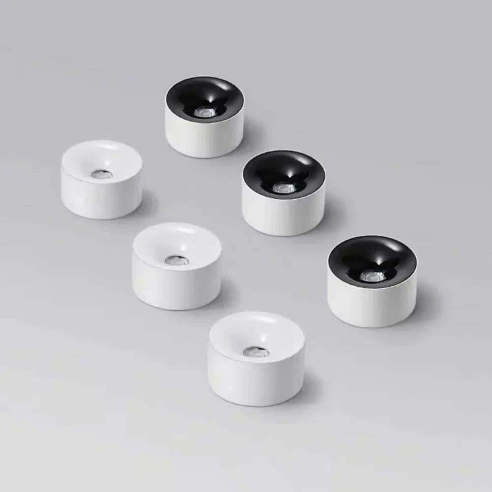 Open type ultra-thin LED spotlights with anti glare and no holes for household use, no main light ceiling, circular tube lights