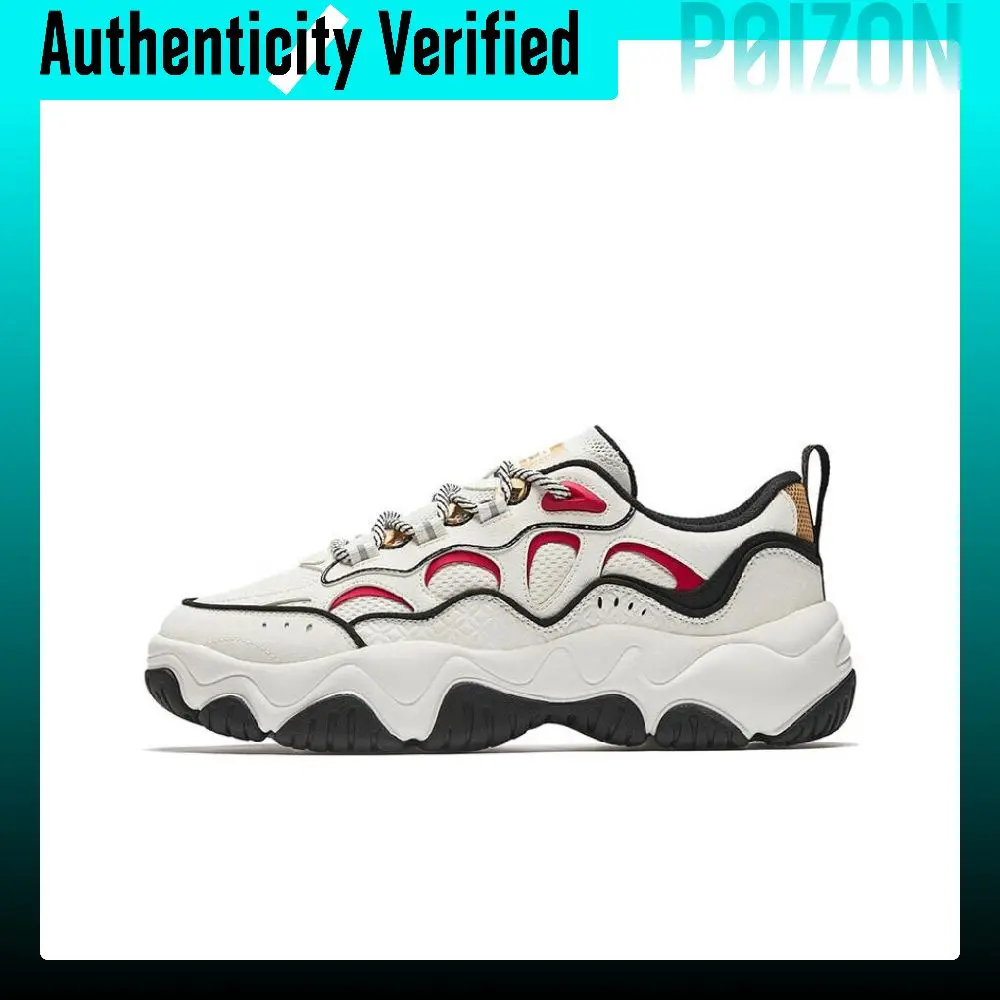 Anta Good Things Will Happen Non slip Lightweight Low top Casual Shoes Men's White Black Red 112518853-7