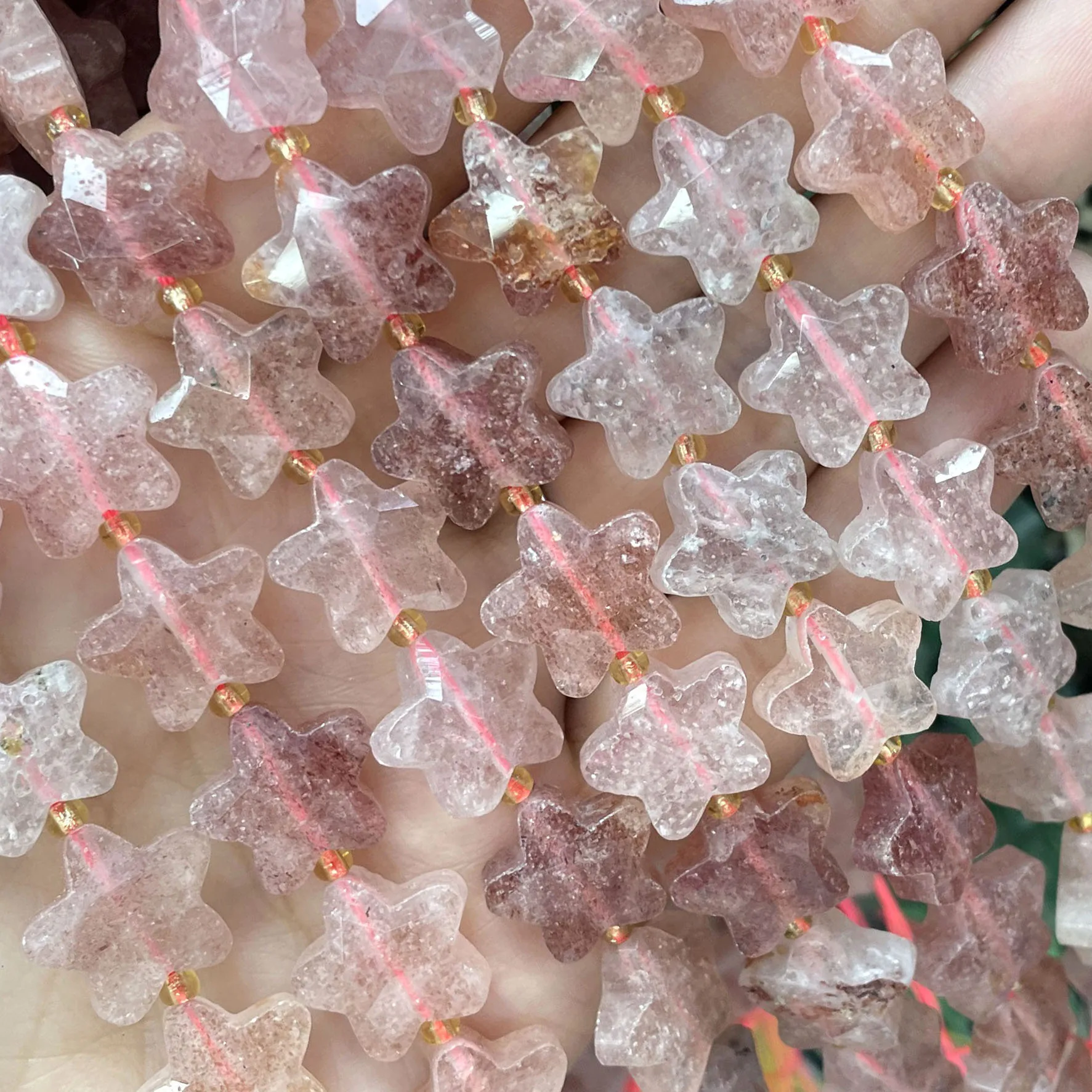 Natürliche Steinperlen in Sternform, facettiert, gelbe Jade, lose Perlen für Schmuckherstellung, DIY-Armband, Halskette, Ohrringe, Accessoires – Detail 5