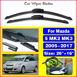 Car Wiper Blade for Mazda 5 MK2 MK3 2005-2017 Front Windscreen Windshield Wipers Car Accessories 2011 2012 2013 2014 2015 26