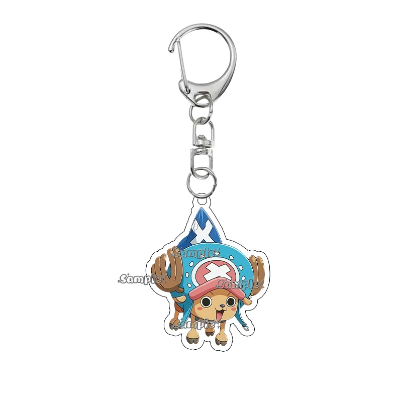 Anime Monkey D Luffy Roronoa Zoro Nami Sanji Portgas D Ace Cartoon Swing Hanging Pose Q Version Acrylic Keychain Pendant Gifts view 6