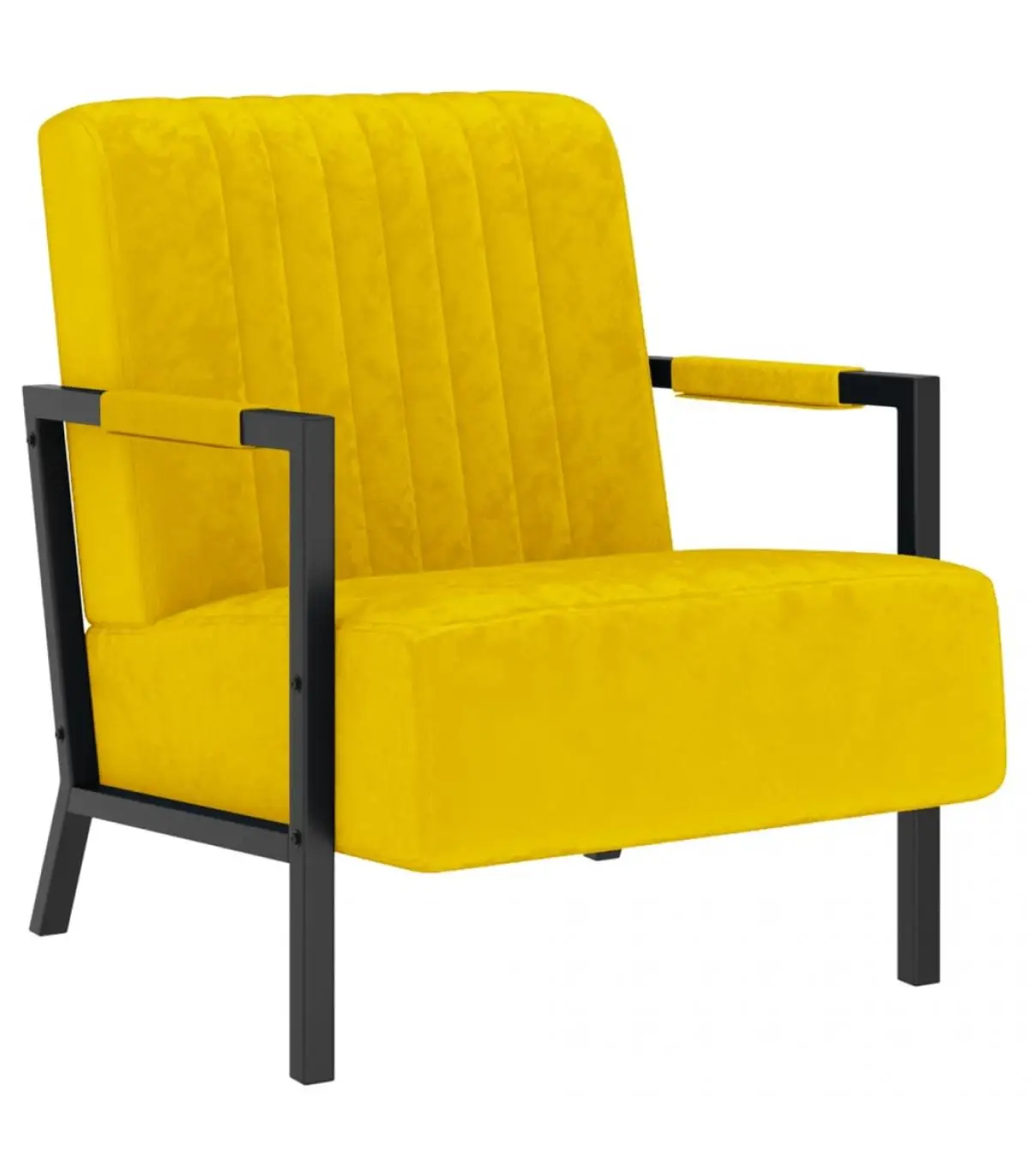 Mustard yellow velvet armchairs