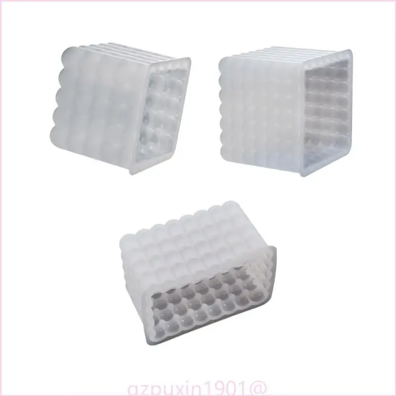 57qa 3d Bubble Cube Harzform Arherapie Kerze Kerze Silikon Schimmelwürfel Epoxidform für Harzguss nach Hause Dekore Kerzenform – Detail 2