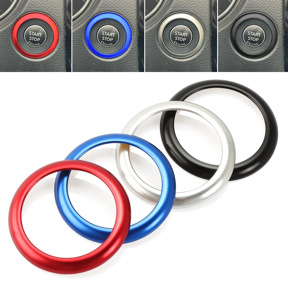 Car Key accensione Start Stop Button Ring Trim Sticker per Nissan Qashqai J11 Lafesta Murano X-Trail