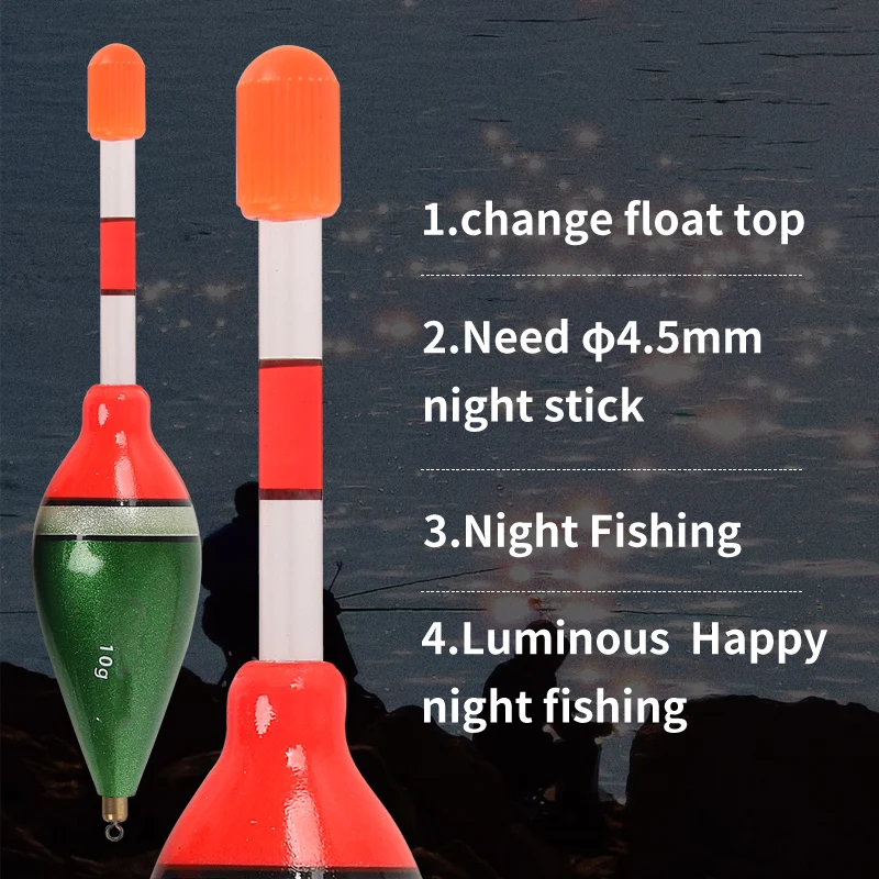 

3Pcs Mixed Color Barguzinsky Fir Balsa Slip Bobbers, Carp Crappie Fishing Floats Tackle