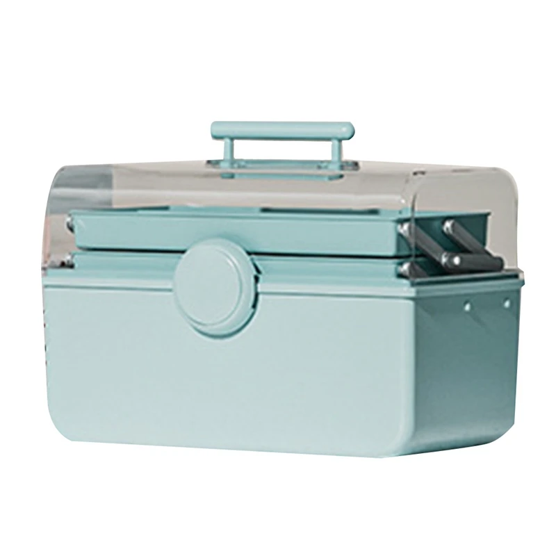

Large Capacity Cosmetic Storage Box Internet Famous Plastic Dustproof Transparent Desktop Portable Medicine Storage Box