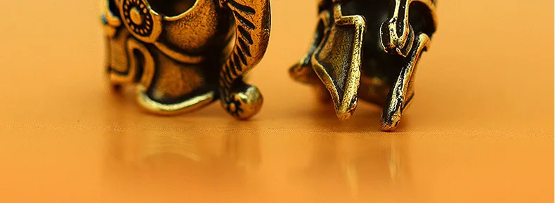 3 cm Mini Spartan Helm Messing Figur Handwerk Desktop Dekoration Heiße Souvenir Ornament – Detail 8