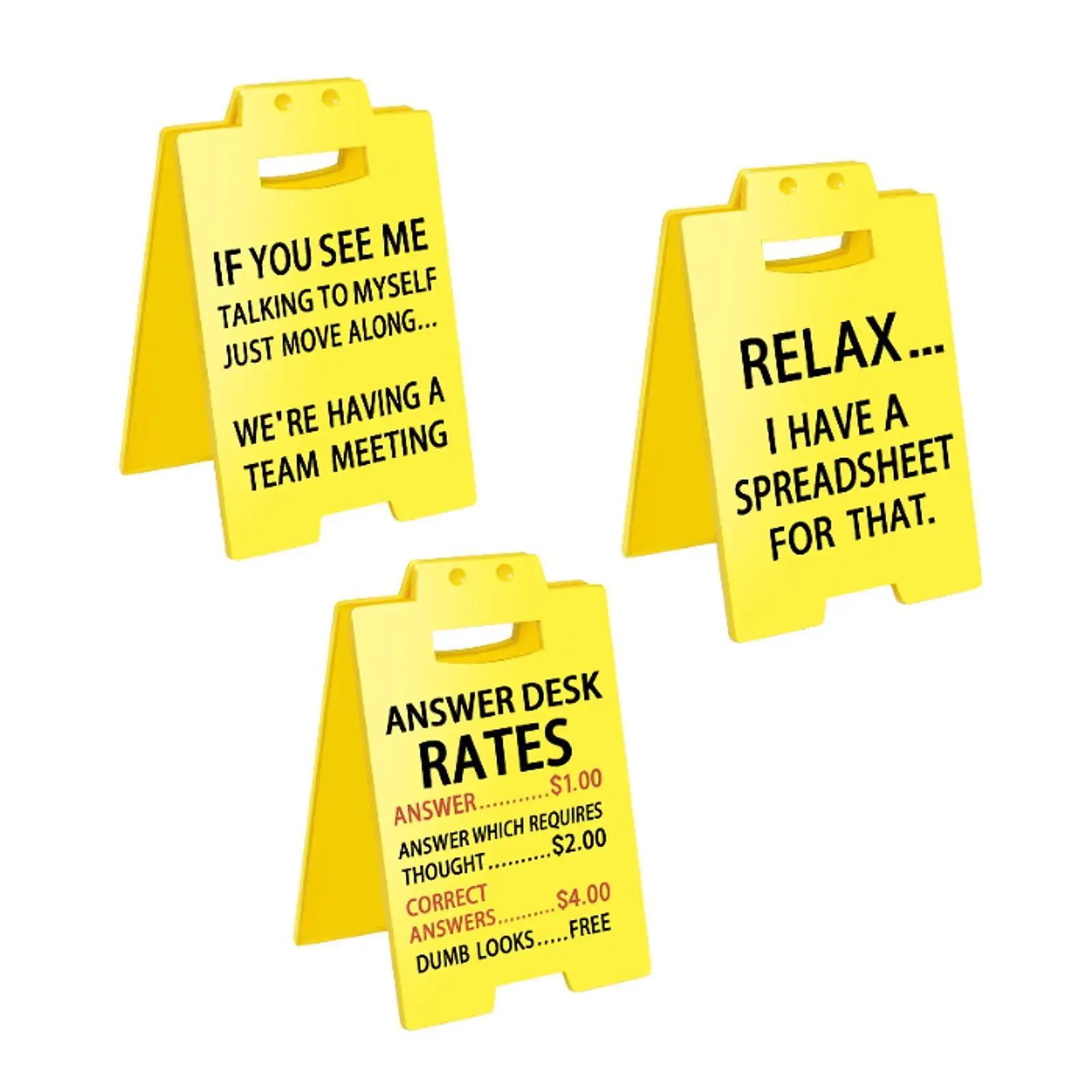 Funny Desk Sign Humorous Office Cubicle Decor for Manager Women Men Employee