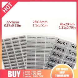 3Size Silver Color Custom Name Stickers Grey Waterproof Personal Office Supplies Tag Labels Children Scrapbook School Stationery