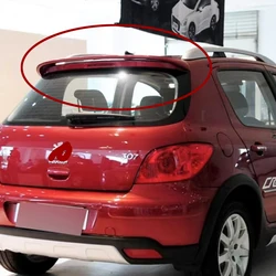 Suitable for Peugeot 307 original factory model top wing rear trunk lid spoiler fender carbon black sport modified parts 2008-20