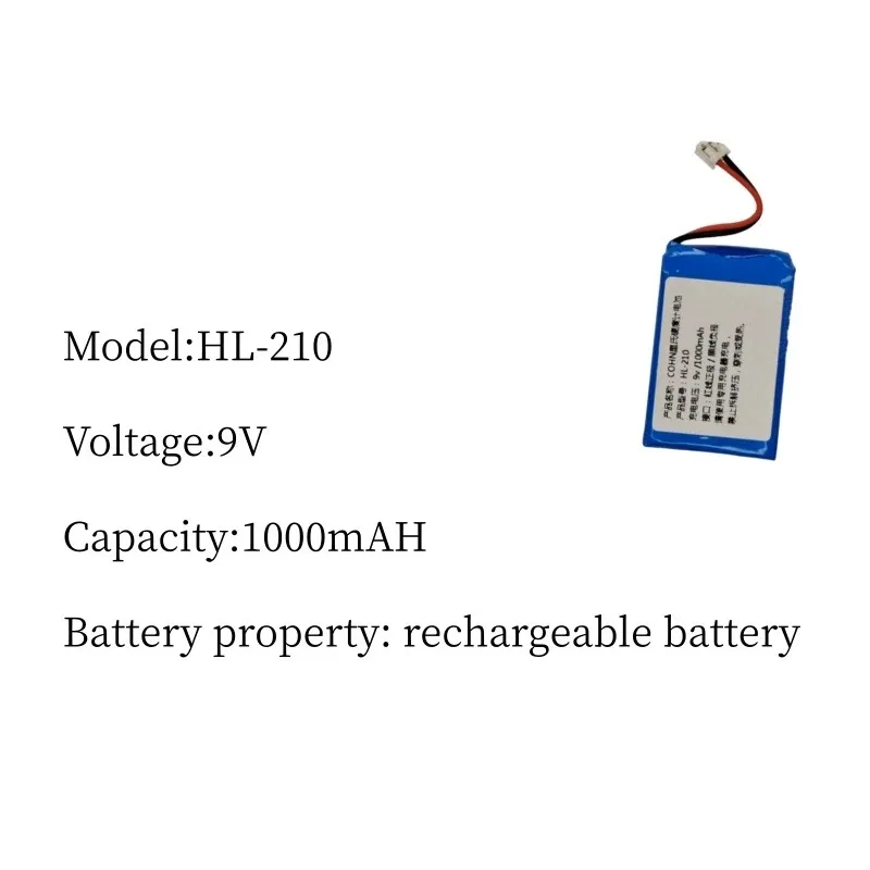Replacement battery 9V 1000mAh for HL-210 hardness tester 1 PCS Premium