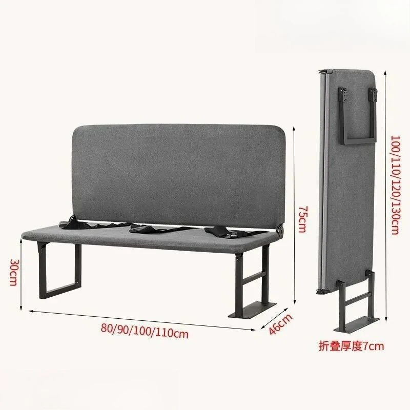 Rear folding seat of van, large folding side hanging seat, double triple seat, bed saves space