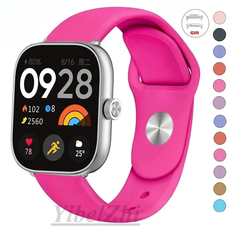 Sport Bracelet for Redmi watch 4 correas strap SmartWatch WristBand Accessories Soft Silicone Watchband for xiaomi mi band 8 pro