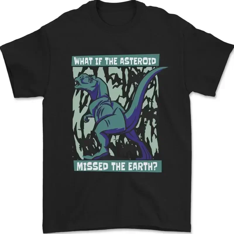 Dinosaur Extinction Asteroid Funny T-Rex Men's 100% Cotton T-Shirt