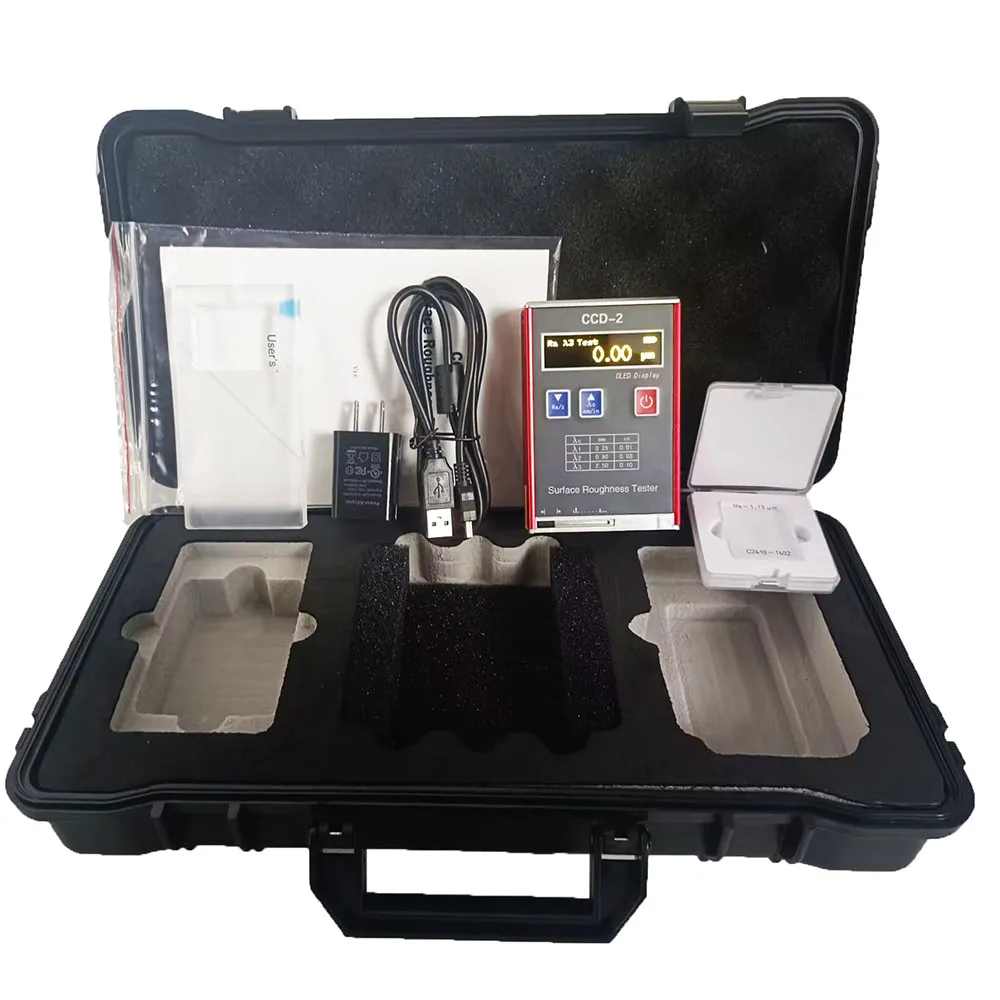 Surface Roughness Tester with Accuracy 0.01μm Ra Rq 0.05~15.0μm Rz Rt 0.1~50.0μm Power Rechargeable Li-battery