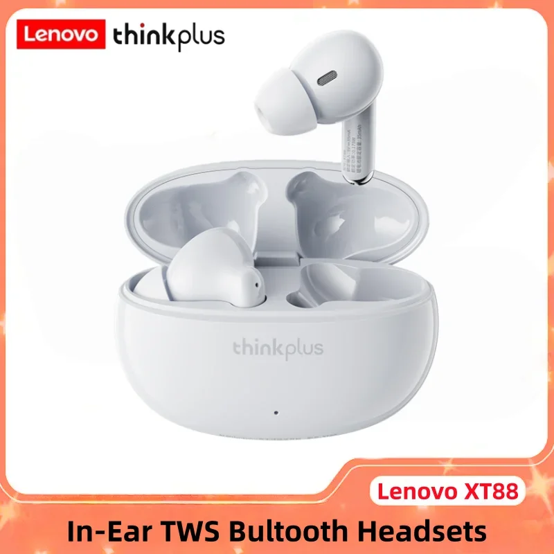 Lenovo XT88 TWS Earbuds Bluetooth 5.3 HiFi Sound Noise Reduction Touch Control Long Battery Life Sports Headphones with Mic