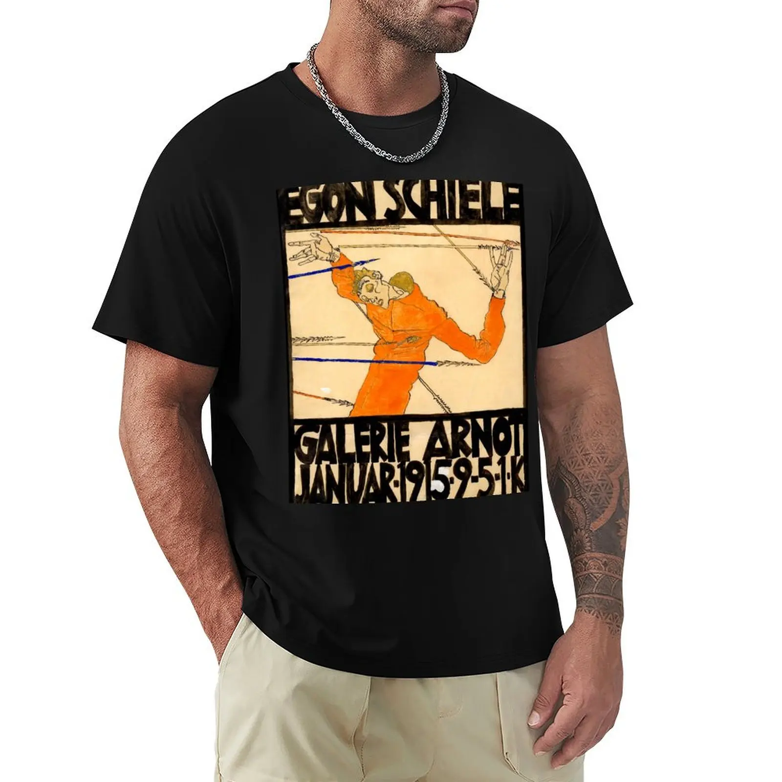 

Egon Schiele - Art Poster of the Schiele exhibition at Galerie Arnot 1915 T-Shirt Performance Dry Fit T-Shirt