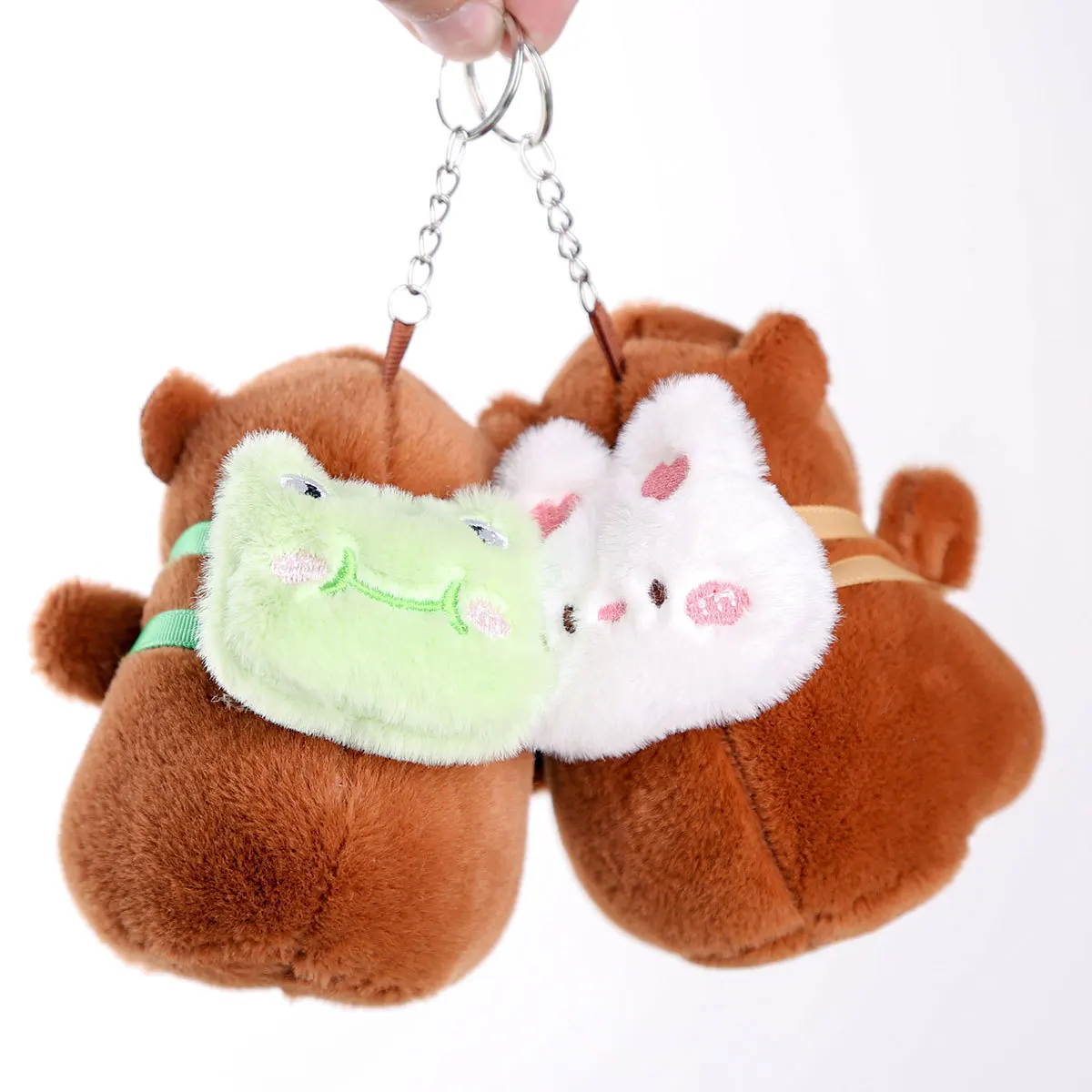 

Милая плюшевая кукла-капибара, кулон, брелок, кролик-лягушка, рюкзак, плюшевая кукла, брелок с изображением капибары, детский подарок на день рождения