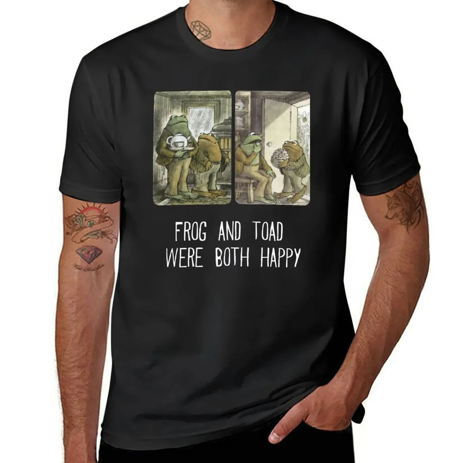 Frog and Toad Were Both Happy T-Shirt summer top anime tshirt sublime mens t shirts