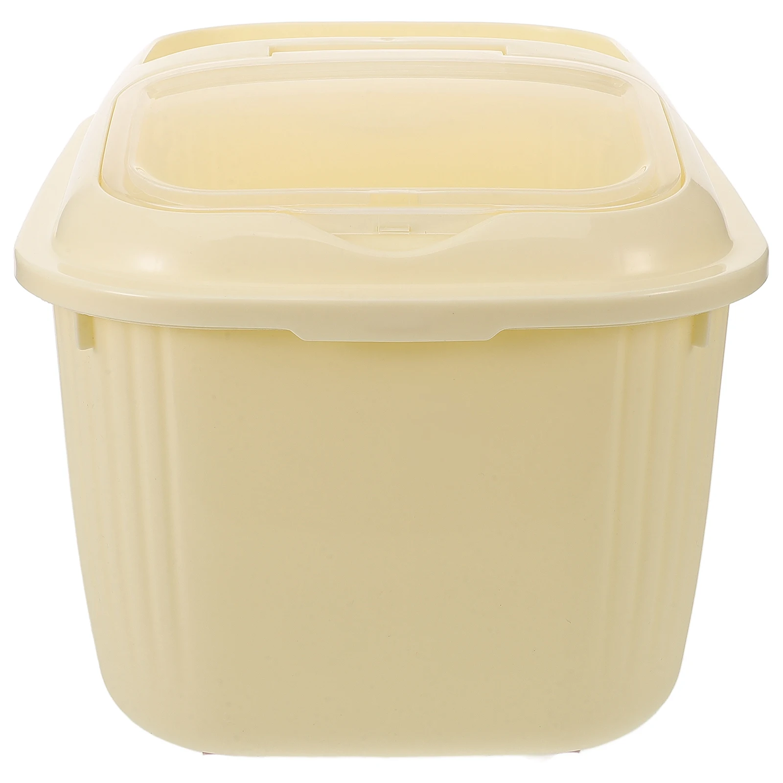 

Airtight Rice Container Moisture-Proof Seal Barrel with Wheels Large Capacity Transparent Design for Grains Beans Cereal