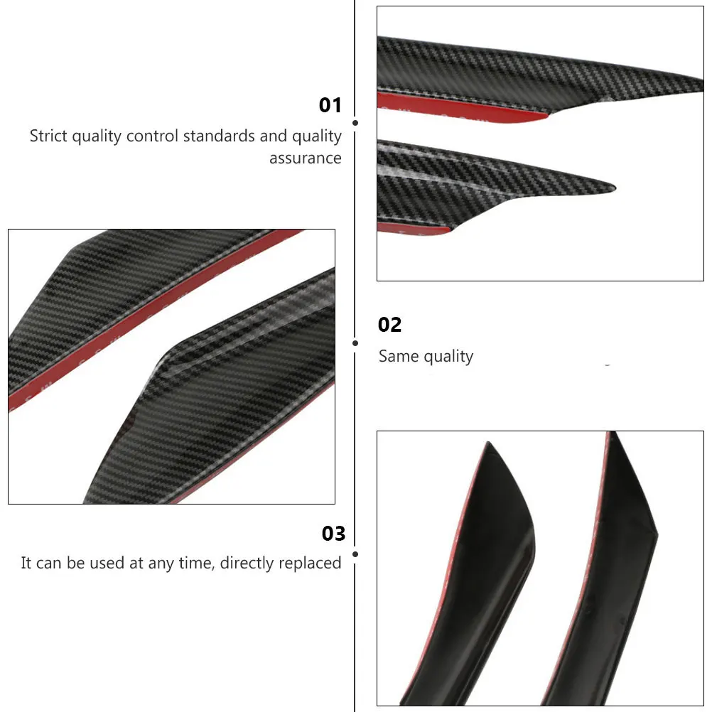 

1 set 1 Set Of Carbon Fiber Front Lip Splitter Deflector Cover For Car Spoiler Rear Bumper Accessory Splitter Spoiler Car Bumper