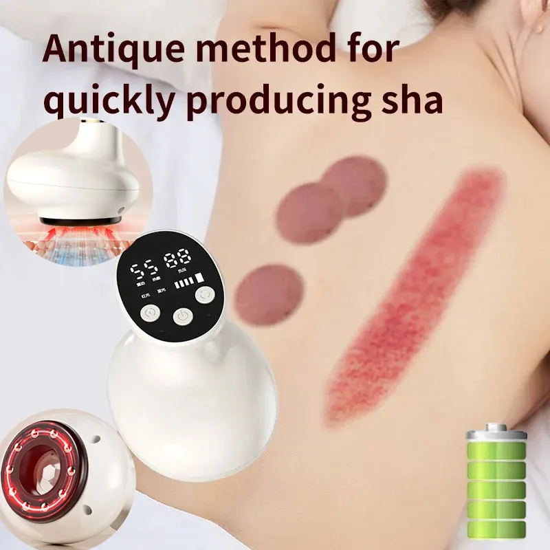 

Electric Meridian Brush Gua Sha Body Massager EMS Microcurrent Scraping Vacuum Suction Cup IR Heating Fat Burner Slimming