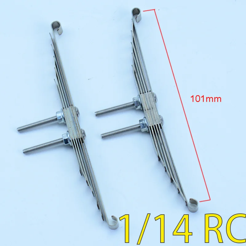 1:14th Scale 2pcs Metal Shock Absorber Leaf Spring for Tamiya RC Truck SCANIA 770S R620 VOLVO BENZ Arocs MAN TGX Car Accessories
