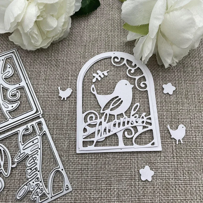 

Flower bird frame Metal Cutting Dies Stencils For DIY Scrapbooking Decorative Handcraft Die Cutting Template Mold