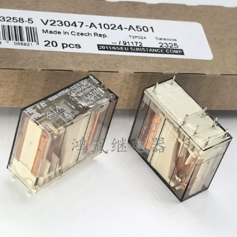 New V23047-A1024-A501 24V elevator relay with 6A current capacity and 8 pins