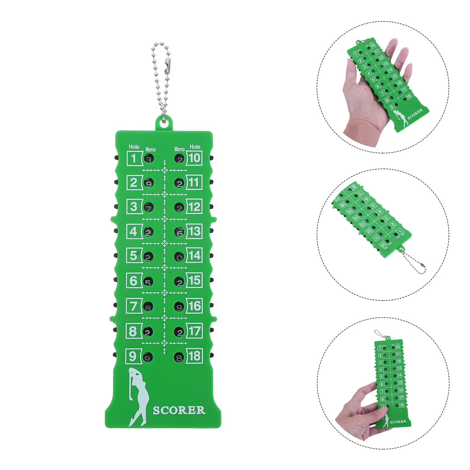Golf Score Counter Portable 18-Hole Tracker Lightweight High Visibility Display for Better Game Analysis