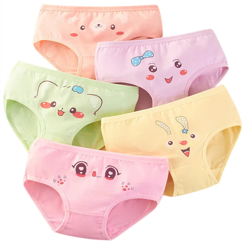 

4pcs Girls Cotton Briefs Children Underwear Princess Girl Printing Panties Kids Brief Panties Comfortable Underpants Size 2T-10T