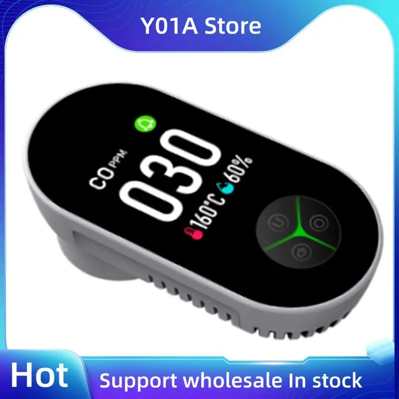 

Y01A Plug In Combination 4-In-1 Carbon Monoxide Detector Natural Gas Alarm Built-In CO/Combustible Gas/Temp Humidity US Plug