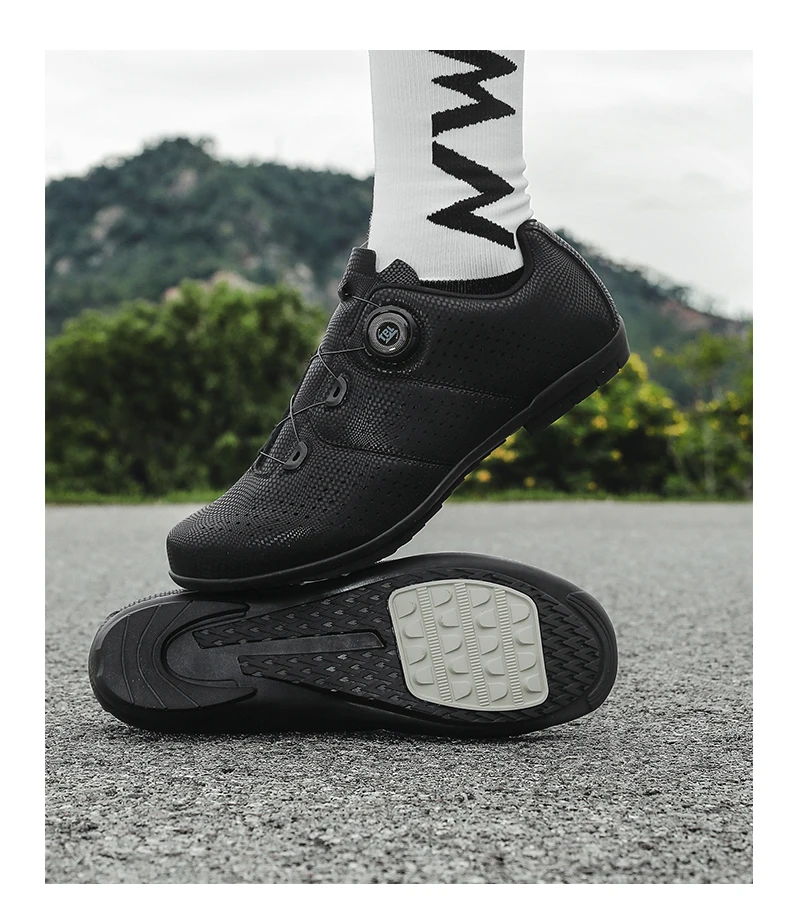 MTB Fahrradschuhe für Herren Flache Pedalschuhe Leichte Rutschfeste Selbstverriegelnde Schuhe für Damen Outdoor-Radsport Rennradschuhe – Detail 23