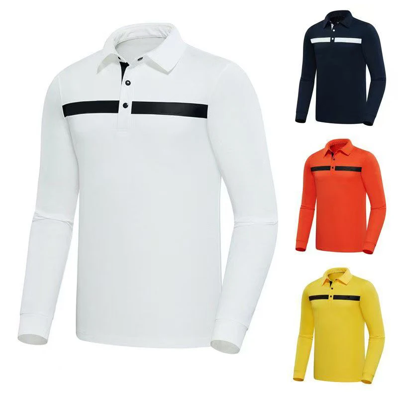 

Autumn New Product Golf Men's Outdoor Sports Quick drying Long sleeved T-shirt Breathable POLOShirt Versatile Pullover Top