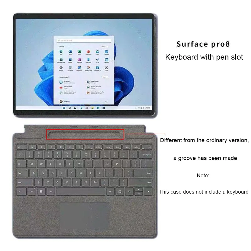 Чехол-книжка из искусственной кожи для Microsoft Surface Pro X 8 7 7Plus 6 5 4